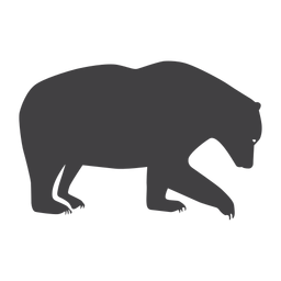 Forest bear silhouette bear