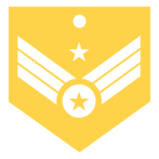 Silueta de rango militar mayor general Diseño PNG