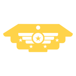 General military insignia silhouette PNG Design