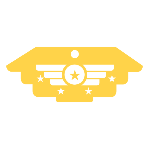 Silueta de insignia militar general Diseño PNG