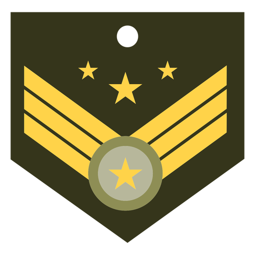 Icono de rango militar general Diseño PNG