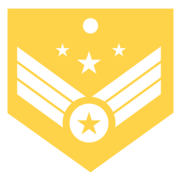 General military rank silhouette PNG Design