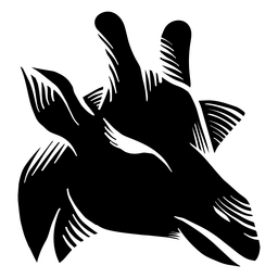 Tatuaje de cabeza de jirafa Diseño PNG