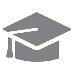 Icono plano de gorro de graduación Diseño PNG