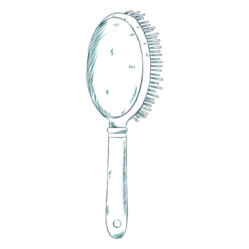 Hair brush rear view hand drawn - Transparent PNG & SVG 