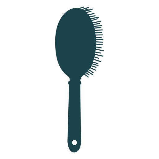Haarbürste Rückansicht Silhouette PNG-Design