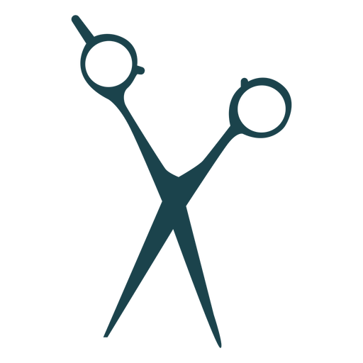 Hair cutting scissors silhouette PNG Design