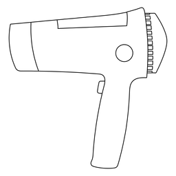 Línea de secador de pelo Diseño PNG