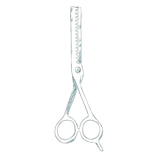 Hairdressing scissors hand drawn PNG Design