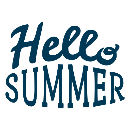 Hola letras de verano Diseño PNG