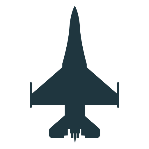 Vista superior de la silueta de aviones Diseño PNG