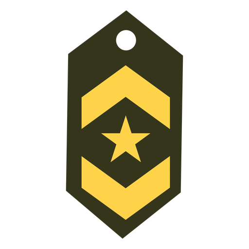 Ícone de posto militar de tenente Desenho PNG