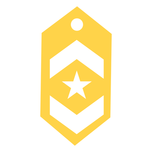 Lieutenant military rank silhouette PNG Design