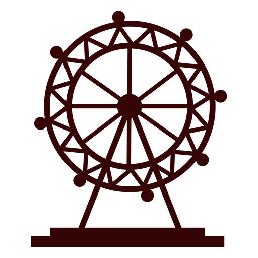London eye ferris wheel silhouette PNG Design