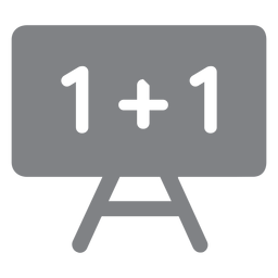Icono plano de pizarra de matemáticas Diseño PNG