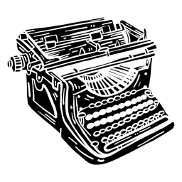 Mechanische Schreibmaschinensilhouette PNG-Design