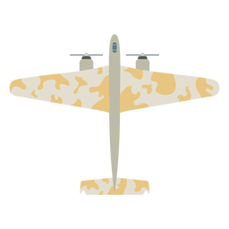 Icono plano de aviones militares Diseño PNG