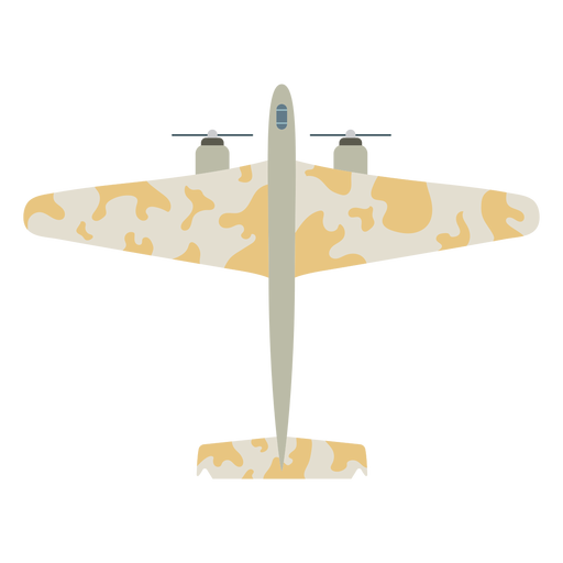 Icono plano de aviones militares Diseño PNG