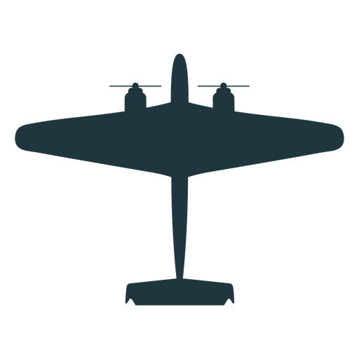 Silhueta plana de aeronave militar Desenho PNG