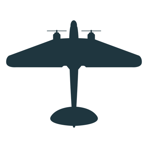Silhueta de maquete de aeronave militar