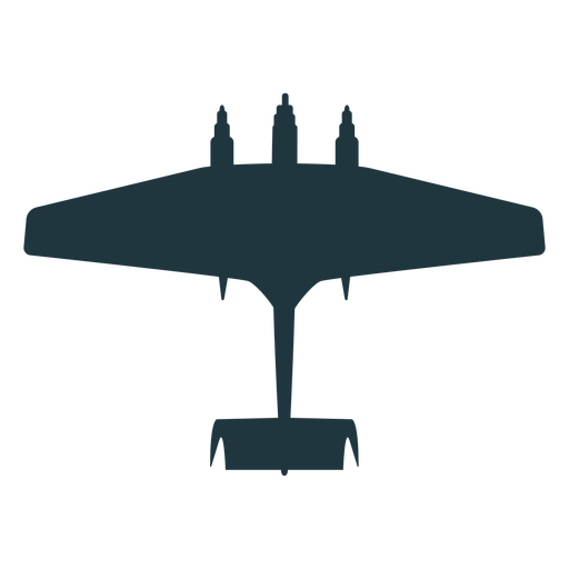 Silhueta de aeronave militar Desenho PNG