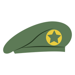 Militärische Baskenmütze mit Stern PNG-Design
