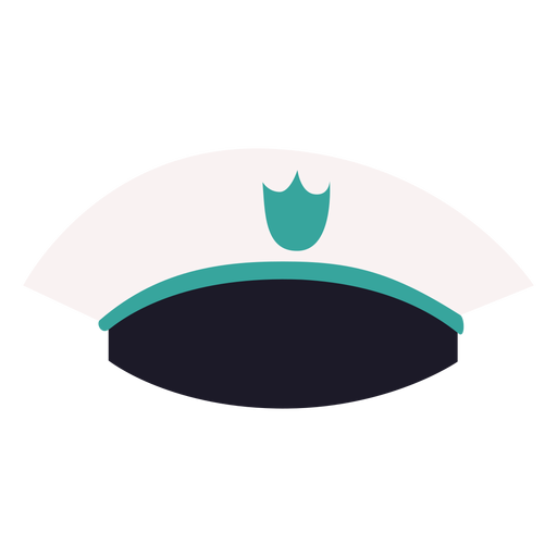 Vista frontal de la gorra militar Diseño PNG
