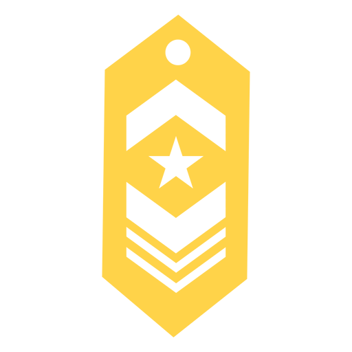 Silueta de parche de rango militar Diseño PNG