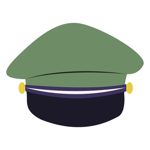 Vista traseira do boné de serviço militar Desenho PNG