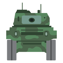 Vista frontal do tanque militar Desenho PNG