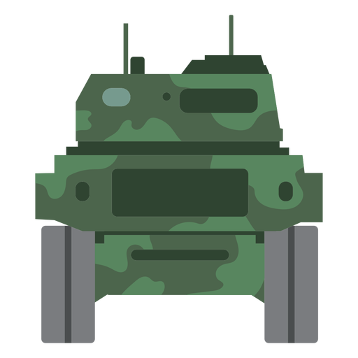 Military tank rear view