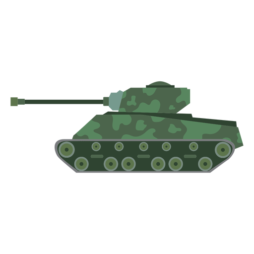 Vista lateral do tanque militar Desenho PNG