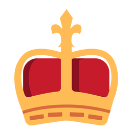 Monarchy crown icon PNG Design