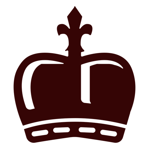 Monarchy crown silhouette PNG Design