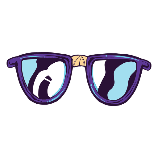 Icono de dibujos animados de gafas nerd