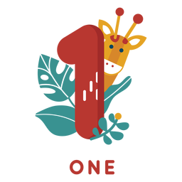 Número de uma girafa Desenho PNG