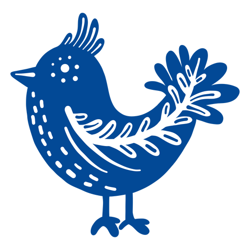 Verziertes Vogelvolkskunstelement PNG-Design