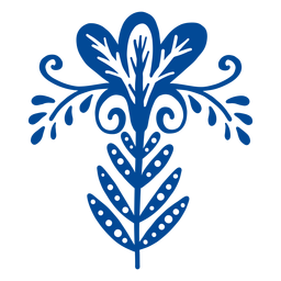 Elemento folk floral ornamentado Desenho PNG