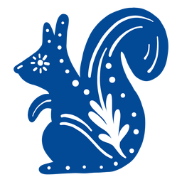 Elemento de arte folclórica de esquilo ornamentado Desenho PNG