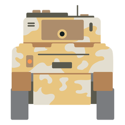 Panzer tank front view PNG Design