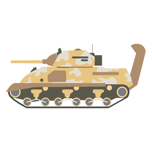Vista lateral do tanque Panzer Desenho PNG