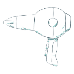 Professioneller Fön von Hand gezeichnet PNG-Design