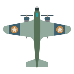 Propellerflugzeug Draufsicht-Symbol PNG-Design
