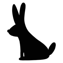 Silhueta de arte popular de coelho Desenho PNG