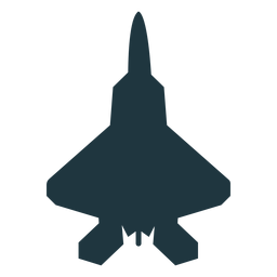Militärflugzeug Draufsicht Silhouette Symbol PNG-Design