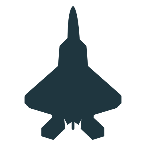 Militärflugzeug Draufsicht Silhouette Symbol PNG-Design