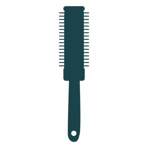 Round hair brush silhouette PNG Design