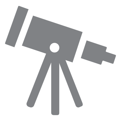Icono plano de telescopio escolar Diseño PNG