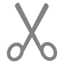 Icono plano tijeras Diseño PNG