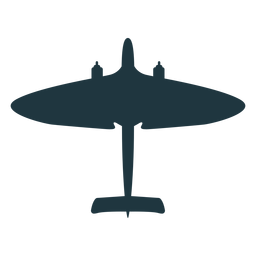 Silhueta simples de aeronave militar Desenho PNG